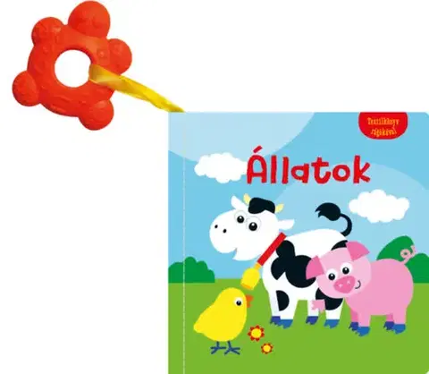 Leporelá, krabičky, puzzle knihy Textilkönyv rágókával - Állatok