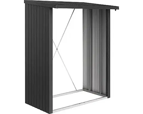 Drevníky Biohort Drevník BIOHORT Woodstock 157 x 102 x 199 cm (tmavo šedá metalíza)