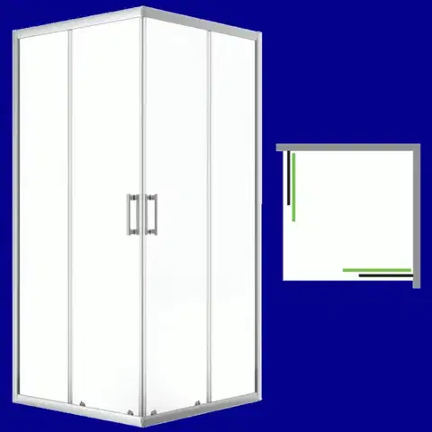 Sprchovacie kúty Laveo - Desna - štvorcový sprchovací kút 80x80 cm JKD_086K