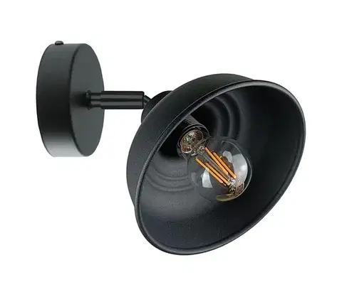 Svietidlá Keter Lighting Nástenné bodové svietidlo FAUN 1xE27/60W/230V čierna 2582