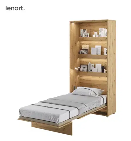 Postele Dig-net nábytok Sklápacia posteľ Lenart BED CONCEPT BC-03 dub artisan | 90 x 200 cm