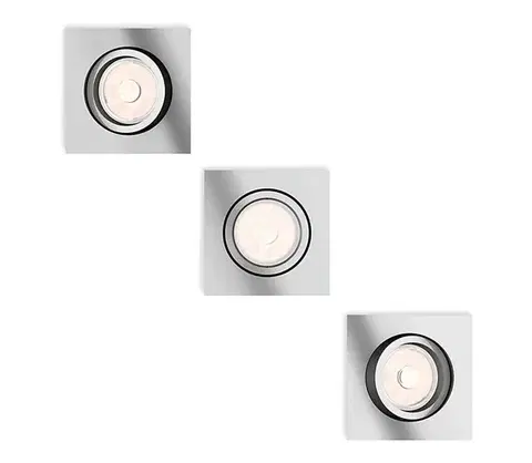 Svietidlá Philips 50403/11/PN - SADA 3x Podhľadové svietidlo MYLIVING DONEGAL 1xGU10/5,5W/230V chróm 50403/11/PN