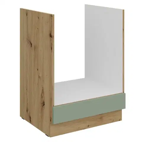 Kuchynské dolné skrinky KONDELA Arsany 60 D GAZ BB dolná kuchynská skrinka aquamarine / dub artisan