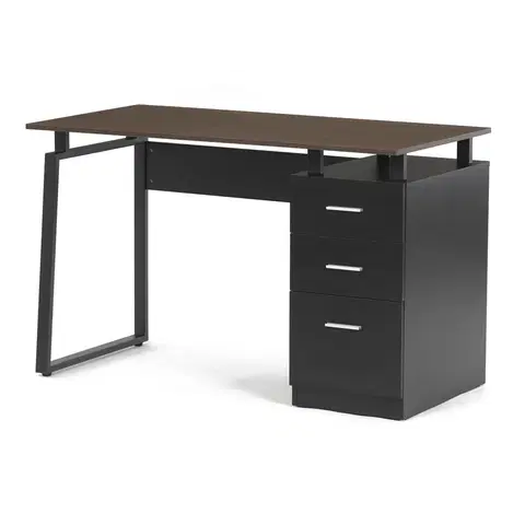 Konferenčné stolíky Kancelársky stôl 3218 OAK, čierny a dubový