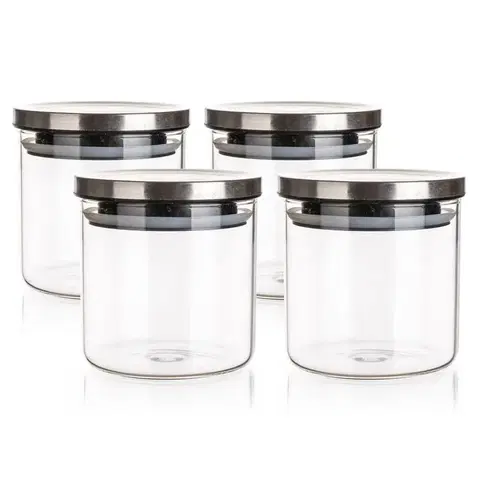 Misky a misy Dóza sklenená FREIA 650 ml, s viečkom, 0,65 l