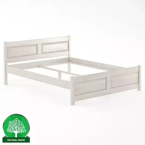 Drevené postele Posteľ buková LK109–180x200 bielený