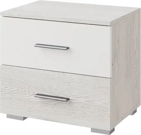 Nočné stolíky ROMER nočný stolík, biela / light artwood