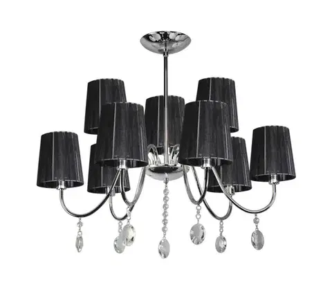 Svietidlá  Luster na tyči SORENTO 9xE14/40W/230V čierna 39-38074