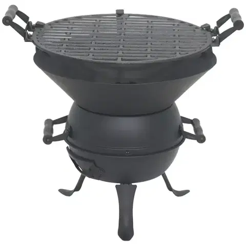 Grily na drevené uhlie Liatinový kotlíkový gril Mercado 35 cm KY1821