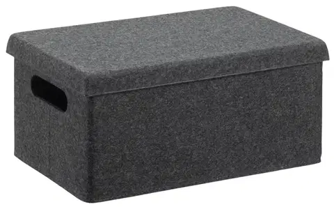 Boxy na skladovanie PLAST TEAM - Box VEGA tmavošedý malý