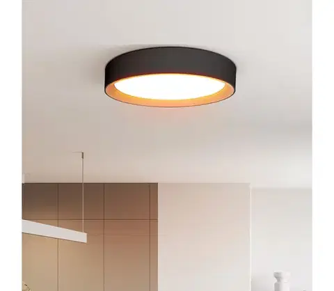 Svietidlá  WO8016 - LED Stm. strop. svietidlo LARIOS LED/48W/230V+DO pr.39 cm čierna WO8016