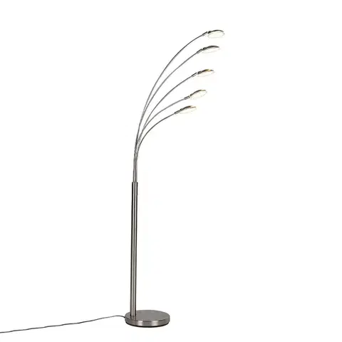 Stojace lampy Stojaca lampa z ocele vrátane LED s dotykovým stmievačom - Sixties Trento