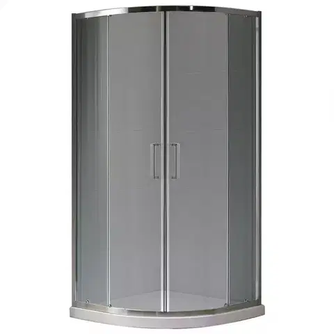 Sprchové kúty 90x90 Štvrťkruhový Sprchový kút Aura 90x90x190 grafit - chróm