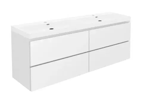 Kúpeľňový nábytok Kúpeľňová skrinka s umývadlom SAT B-Way 119x50x45 cm biela lesk BWAY2120WU4 BWAY2120WU4