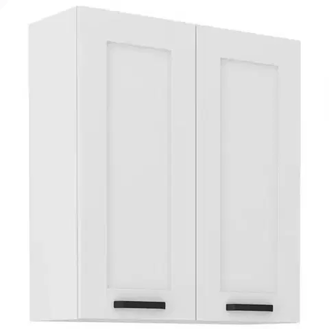 Kuchynské skrinky visiace Kuchynská skrinka LUNA biely mat/biely  80g-90 2f