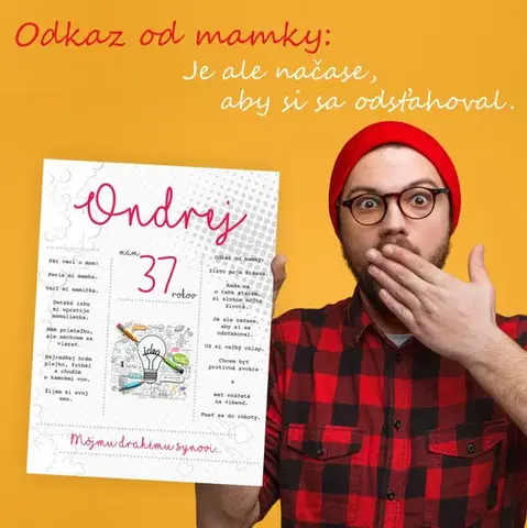 Tabuľky s venovaním (darčeky) Darček pre kamaráta - Narodeninové blahoželanie na tabuľke