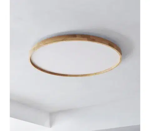 Svietidlá BRILAGI -LED Stmievateľné svietidlo ALSON LED/72W/230V 3000-6500K dub pr. 78 cm+diaľkový ovládač WO800-OEM8-80