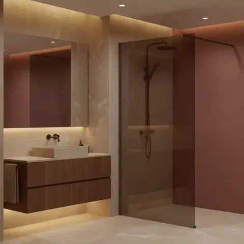 Sprchové dvere REA/S - Sprchová zástena Flexi Brown / Titan 80 KPL-K99475