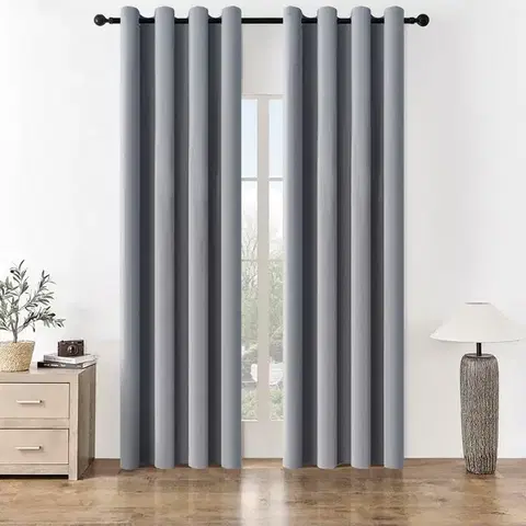 Závesy 4Home Zatemňovací záves Manila svetlosivá, 150 x 250 cm