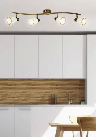 Stropná svetla Nástenná stropná lampa patinovaný pásik 4xG9 Regent