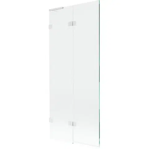 Sprchové dvere MEXEN/S - Lunar L vaňová zástena 2-krídlová ľavá 80 x 150, transparent, biela 897L-080-100-20-00-L