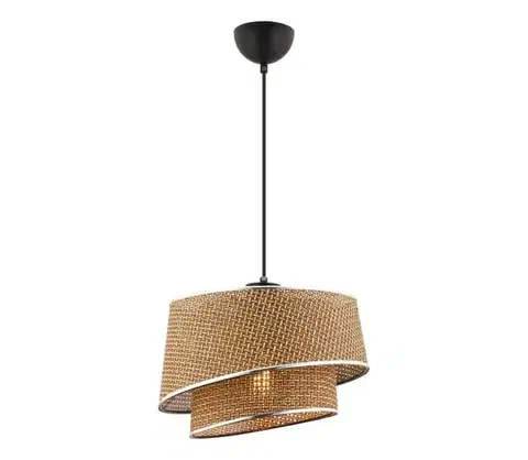 Svietidlá  Luster na lanku BARETTE 1xE27/60W/230V hnedý/lesklý chróm 390FLH2482