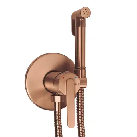 Kúpeľňové batérie REA - Podomietková bidetová batéria Ontario Brush Copper REA-B4505