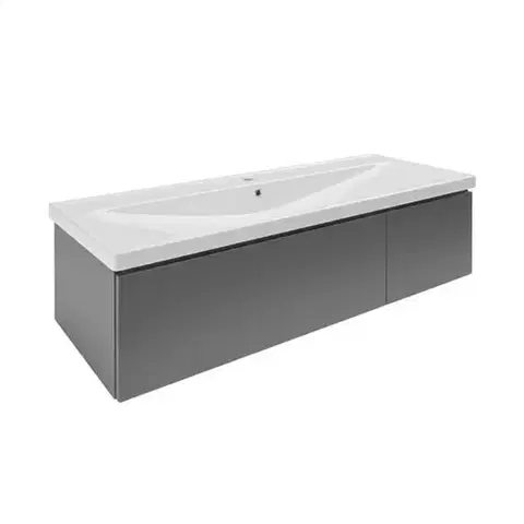 Kúpeľňový nábytok Kúpeľňová skrinka s umývadlom SAT Feel 120x30x44, 8 cm antracit mat SATFEEL2120ANTU5 SATFEEL2120ANTU5