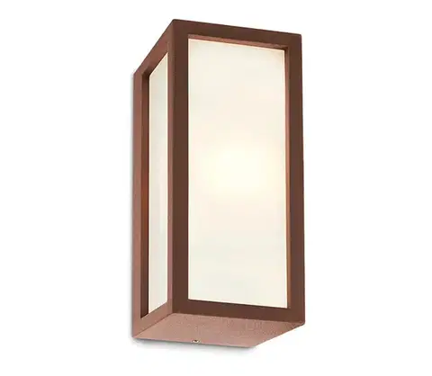 Svietidlá Redo 9897 - Vonkajšie nástenné svietidlo BRICK 1xE27/23W/230V IP54 hnedá 9897
