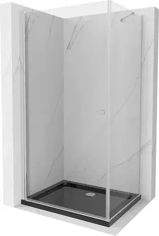 Vane MEXEN/S - Pretória sprchovací kút 90x80, transparent, chróm + sprchová vanička vrátane sifónu 852-090-080-01-00-4070