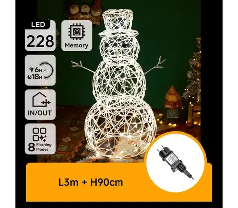 Vianočné dekorácie  B.V. -LED Vonkajšia vianočná dekorácia LED/3,6W/31/230V 2700K 90cm IP44 snehuliak B10303K6I