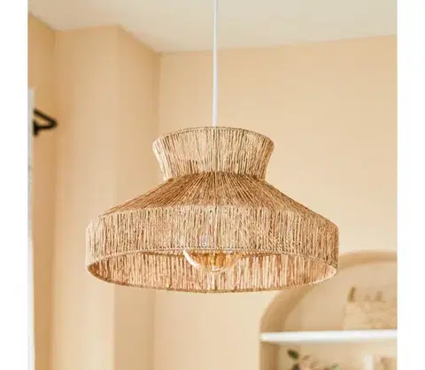 Svietidlá Atmosphera - Luster na lanku ZELIA 1xE27/40W/230V juta 202685
