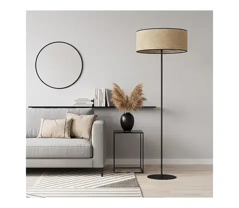Lampy EMIBIG Stojacia lampa ECO 1xE27/15W/230V béžová/ratan 1654/LP1