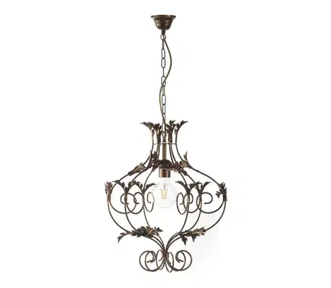 Svietidlá ONLI - Luster na reťazi CONTESSA 1xE27/22W/230V bronzová 1735/SB