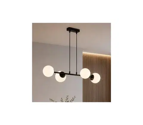 Svietidlá BRILAGI - Luster na lanku MILO 4xE27/60W/230V čierna 60-023B