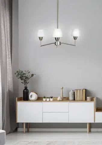 Nábytok Závesná stropná lampa 3X40W G9 matný nikel TOGO