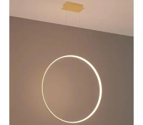 Svietidlá Thoro TH.175 - LED Luster na lanku RIO LED/50W/230V CRI90 3000K pr. 78 cm zlatá TH.175