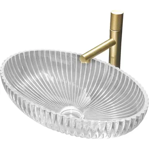 Umývadlá MEXEN - Zira sklenené umývadlo na dosku 53 x 35, transparent 24175300