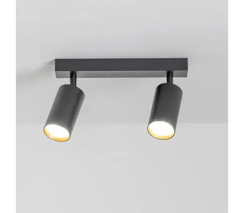 Svietidlá BRILAGI - Bodové svietidlo SELE 2xGU10/30W/230V čierna/zlatá WO-B3-OEM