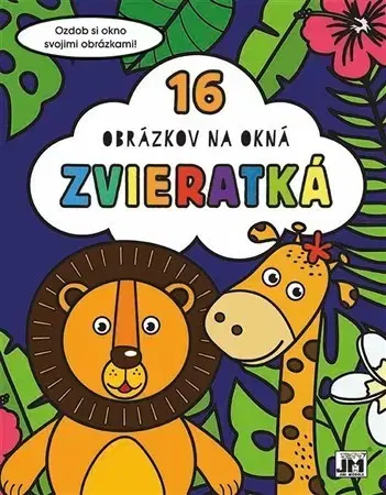 Nalepovačky, vystrihovačky, skladačky Zvieratká: 16 obrázkov na okná