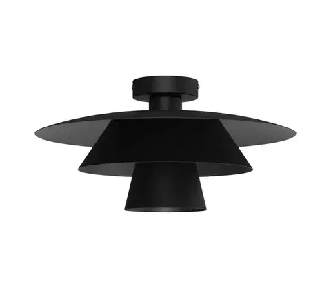 Svietidlá  Stropné svietidlo PLATO 1xE27/15W/230V pr. 38 cm čierne 4493