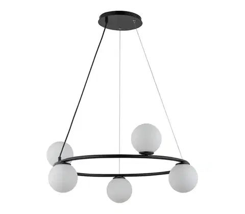 Svietidlá  Luster na lanku GAMA 5xG9/12W/230V čierna 33383