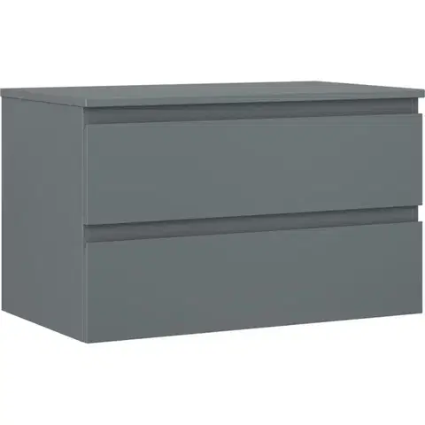 Kúpeľňový nábytok MEXEN/S - Orio kúpeľňová skrinka pod umývadlo 80 cm s doskou, 2 zásuvky, grafit mat 91A10-08047-2-BFFC66