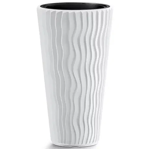 Kvetináče a truhlíky NABBI DPSP300 plastový kvetináč 29,7 cm biela