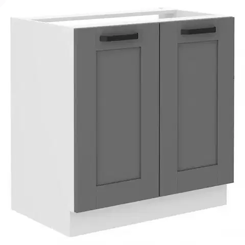 Kuchynské skrinky stojace Kuchynská skrinka Luna dustgrey/biela 80ZL 2F BB