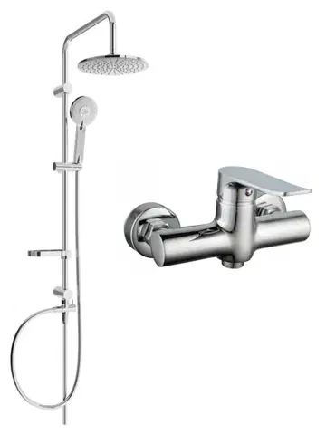 Sprchy a sprchové panely MEXEN/S - Carl sprchový stĺp vrátane sprchovej batérie Pecos, chróm 72740240-00