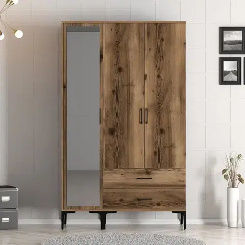 Šatňové skrine Šatníková skriňa Kumsal RT - Walnut