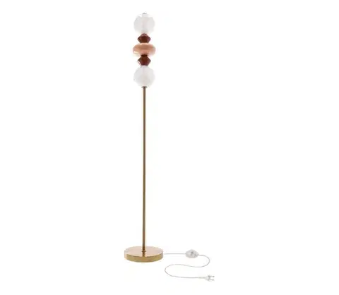 Lampy  LED Stojacia lampa FLORES LED/15W/230V zlatá/oranžová/hnedá 52-50724
