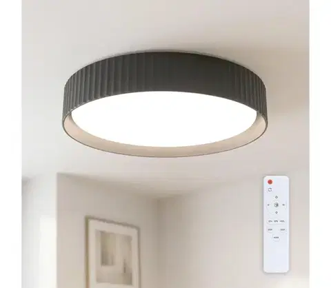 Svietidlá Brilagi - LED stmievateľné stropné svietidlo LUCIA LED/48W/230V pr. 41 cm čierne+diaľkové ovládanie WO800-OEM38-40