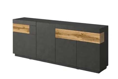 Komody a skrinky SELINKA 25 kombinovaná komoda 4d2s, matera/dub wotan